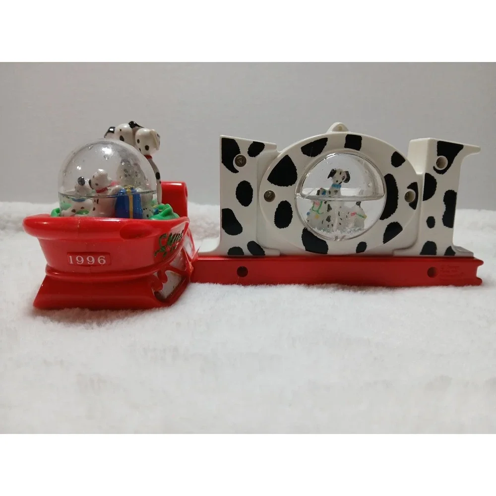 2 Mcdonald's 101 Dalmatian Christmas‎ Snow Globe Ornaments From The '90s